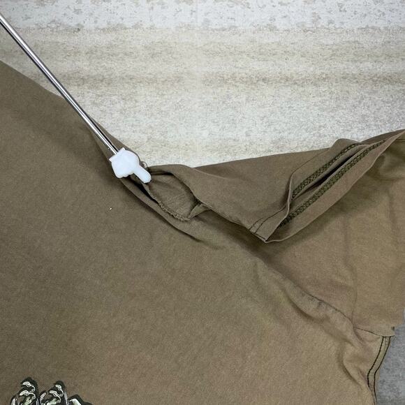 Vintage Skater Shirt Robo 3 Thrashed Brown Cotton Short Sleeve Y2K - Picture 4 of 5